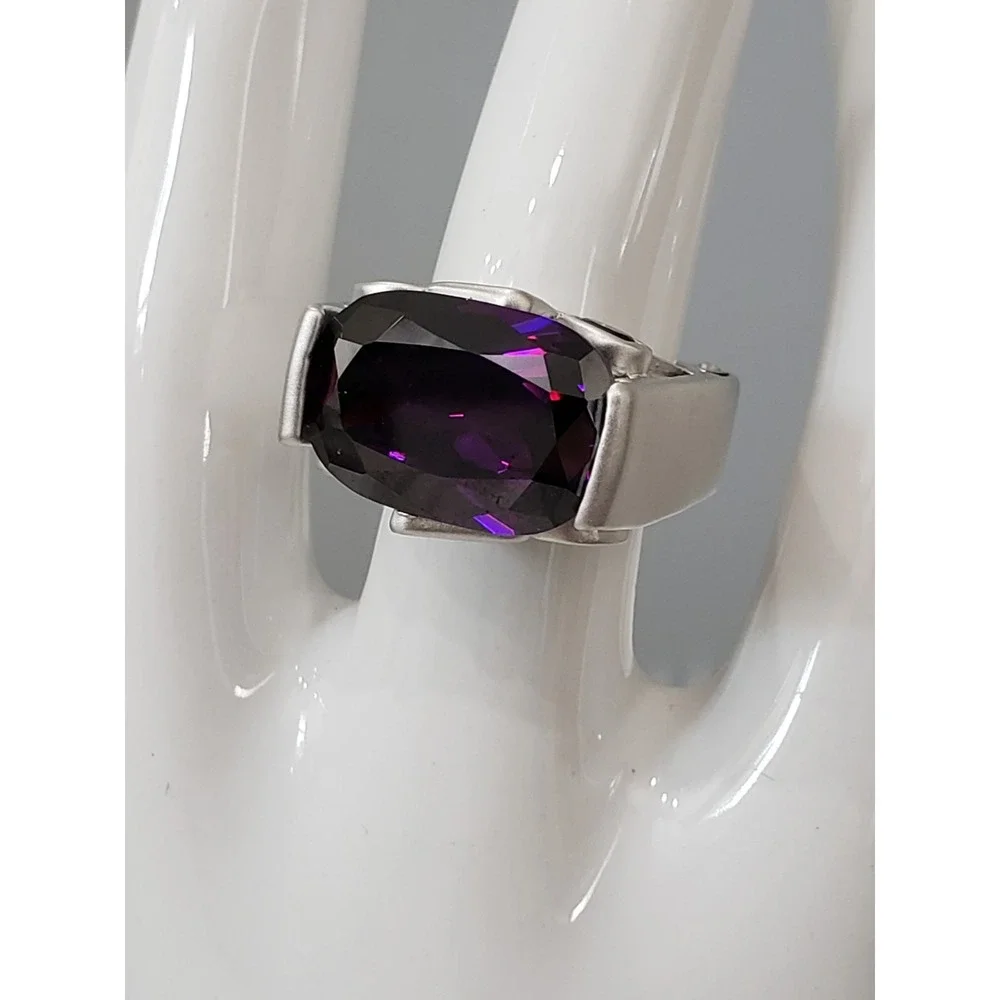 SIZE 5 Cocktail Statement Ring Geometric Art Deco Wearable Art Rainbow Chunky